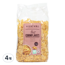 베리발 유기농 콘 플레이크 시리얼, 250g, 4개