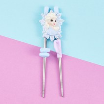 릴팡 겨울왕국2 엘사 입체페이스 교정용젓가락 1단계, 혼합 색상, 1개