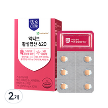 라이프케어 액티브 활성엽산 620 7.5g, 30정, 2개