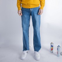 골드퍼센트 남성용 부츠컷 자수 데님팬츠