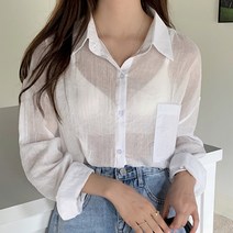 1015마켓 여성용 제인 여름 베이직 셔츠