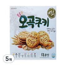 크라운 옹골진오곡쿠키, 288g, 5개