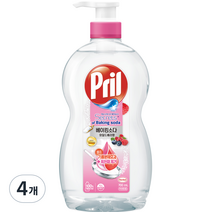 프릴 베이킹소다 주방세제 와일드베리, 700ml, 4개