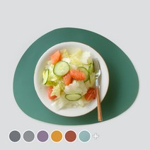 에이드엘 페블 실리콘 테이블매트 2p, 카키, 가로 350mm x 세로 270mm x 두께 1.2mm