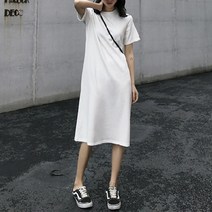 큐랑 여성용 폴리 롱 스판 데일리 원피스 40-14815
