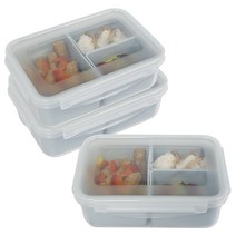 나누담 밀프랩 도시락 나눔 반찬통 3칸 민트 1100ml, 3개