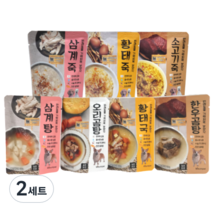 미음펫 강아지 보양식 국 4종 + 죽 3종 세트, 2세트, 황태국, 한우곰탕, 삼계탕, 오리곰탕, 황태죽, 삼계죽, 소고기죽