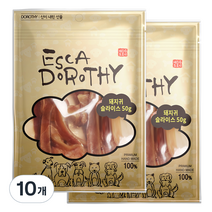 에스카도로시 국내산 수제 애견간식, 돼지귀 슬라이스, 50g, 10개