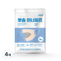 프렌즈힐 뽀송이너 퍼프 화장 안묻는 이너마스크 교체형 마스크패드, 3매입, 4개