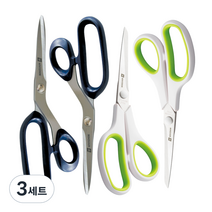 화신 710 다용도 가위 2p + 사무용 가위 대 2p, 혼합색상, 3세트