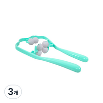 마스문도 롤링볼 목 어깨 척추 마사지기, 블루, 3개