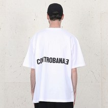 콘트로바날레 남성용 리네아로고 오버핏 반팔 티셔츠