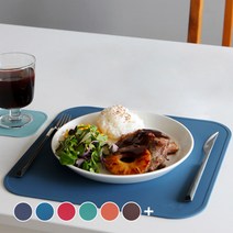 에이드엘 다이닝 실리콘 테이블매트, 터키블루, 428x282mm