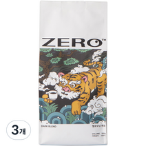 헬로모닝 제로 다크블랜드 커피원두, 홀빈, 500g, 3개