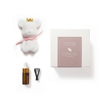 라비다39 분홍머플러 곰돌이 플라스터 오너먼트 석고방향제 + 차량용클립 + 리필오일 3ml, 자몽주스