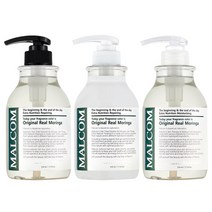 말콤 오리지널 리얼 모링가 샴푸 520ml + 트리트먼트 520ml + 바디워시 520ml, 1세트