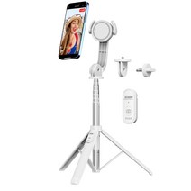 셀루미 N52 강력 마그네틱 맥세이프 스마트폰 셀카봉 화이트 155cm, SEL-MGS1550M(화이트)