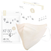 다나마스크 뉴다나온숨 쿨마스크 소형 KF80, 연한황색, 1개, 30개입