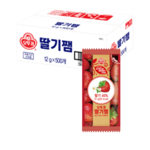 오뚜기 일회용 딸기쨈, 12g, 500개