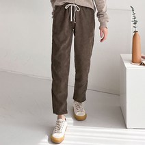 여성용 헨느 골덴 세미 밴딩 팬츠