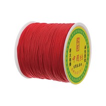 나일론 매듭실 실팔찌 만들기 0.8mm, Red, 90m
