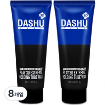 다슈 플레이 3D 익스트림 홀딩 튜브 헤어왁스, 200ml, 8개입