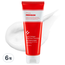 폴메디슨 락토콜라겐 휩 저자극 페이셜 폼클렌징, 6개, 155ml