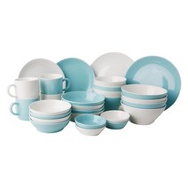 도호 디퓨어 믹스 4인 식기세트 28P 화이트 + 블루, 8종, 1개