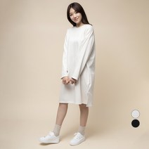 캐럿 여성용 이지웨어 롱 맨투맨 원피스