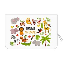 바니바니 차량용 햇빛가리개 아스킨 + 끈 랜덤발송, 암막 - 18_정글속동물들, 1세트