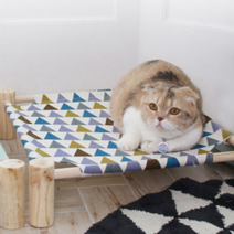 펫트롱 반려동물 패턴 원목 해먹, 삼각패턴