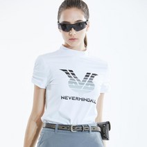 네버마인드올 여성용 프리즘 VOVO 그라디언트 반하이넥 골프 티셔츠