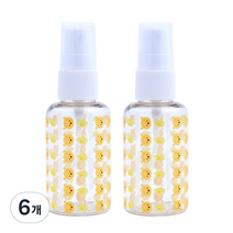 디즈니 미키프렌즈 스프레이 용기 50ml, 6개, 위니더푸(옐로우)