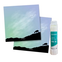 꼼꼬미 12 별자리 메모지 2p + 재접착풀, 염소자리, 1세트