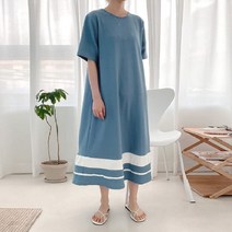 마이시즌 여성 로엘리 배색 원피스