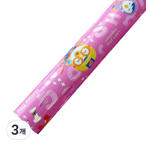뽀로로 증착롤 포장지 중 37.5cm x 12m, 핑크, 3개