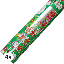 포포팬시 뽀로로 크리스마스 포장지, 녹색, 4개
