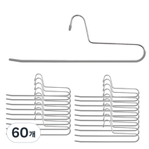 홈앤하우스 멀티코팅 바지걸이, 그레이, 60개