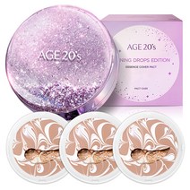에이지투웨니스 샤이닝드롭 팩트 에디션 케이스 + 리필 12.5g x 3p, 23호(화이트라떼), 1세트