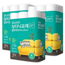 모나리자 3겹 보타닉포레 블랑데코 천연펄프 롤 화장지 25m, 30롤, 3팩