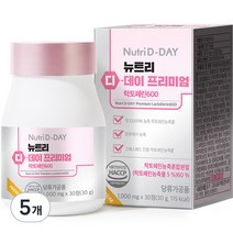 뉴트리디데이 프리미엄 고농축 락토페린 600 30g, 30정, 5개