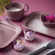 나인웨어 올디너리 브런치세트, 바이올렛, 브런치테이블 + 스프컵 + 소스볼 + 사각접시