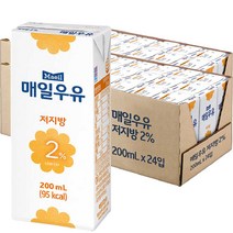 매일유업 저지방 2% 우유, 200ml, 48팩
