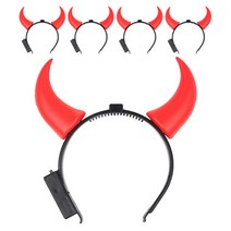 파티해 LED 점등 붉은악마 머리띠 5p, 레드