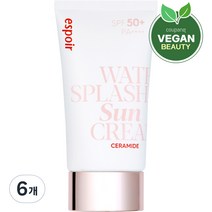 에스쁘아 워터 스플래쉬 세라마이드 선크림 SPF50+ PA++++, 60ml, 6개