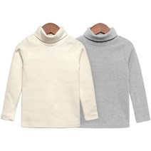 유라비 아동용 애슐리 도톰피치 폴라 티셔츠 2종 세트