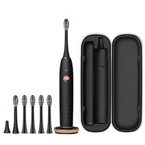 오아 클린이 소프트B 자동 압력센서 음파 전동 칫솔 + 소프트 전용 프리미엄 리필 칫솔모 블랙 4개, OOT-003BK(블랙)