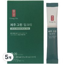 공차 제주 그린 밀크티, 20g, 20개입, 5개