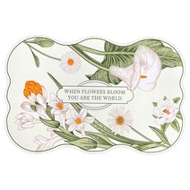 센스팟 빨아쓰는 규조토 발매트 플라워 발매트, 화이트카라
