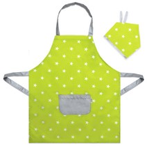 더해피 아동용 버튼형 앞치마 + 두건 세트 04 별빛